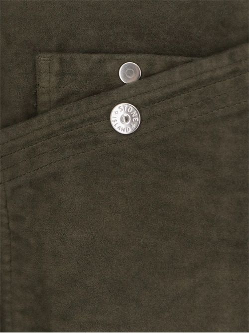 Overshirt beige in cotone Moleskin con tasca sul pettoStone Island Stone Island | K2S151200019S00228V0054 MILITARY GREEN